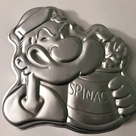 Vintage 1980 Wilton Popeye The Sailor Man  Cake Pan Aluminum 502 1719 - Picture 12 of 12